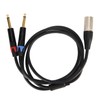 Dual 1/4 Inch to XLR Male Y Splitter Cable XLR