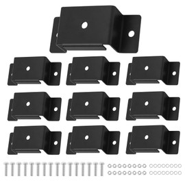 YVHFWOY 10Pcs Trailer Stake Pocket Bracket for 2'' x 4'' Lumber,Utility Trailer Pocket for Trailers & Trucks, Black Frosted Anti-Slip Process, Included mounting Bolts and Nuts