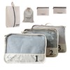 7 set compression packing cubes for travel, lightweight travel cubes
