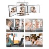 5 Way 360 Barber Mirror with Light for Self Hair
