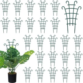 24 Pcs Plant Trellis Indoor, Stackable Plant Trellis for Climbing Plants Indoor, Small Plant Climbing Trellis for Potted Plants Plastic Climbing Plant Support Trellis for Houseplant