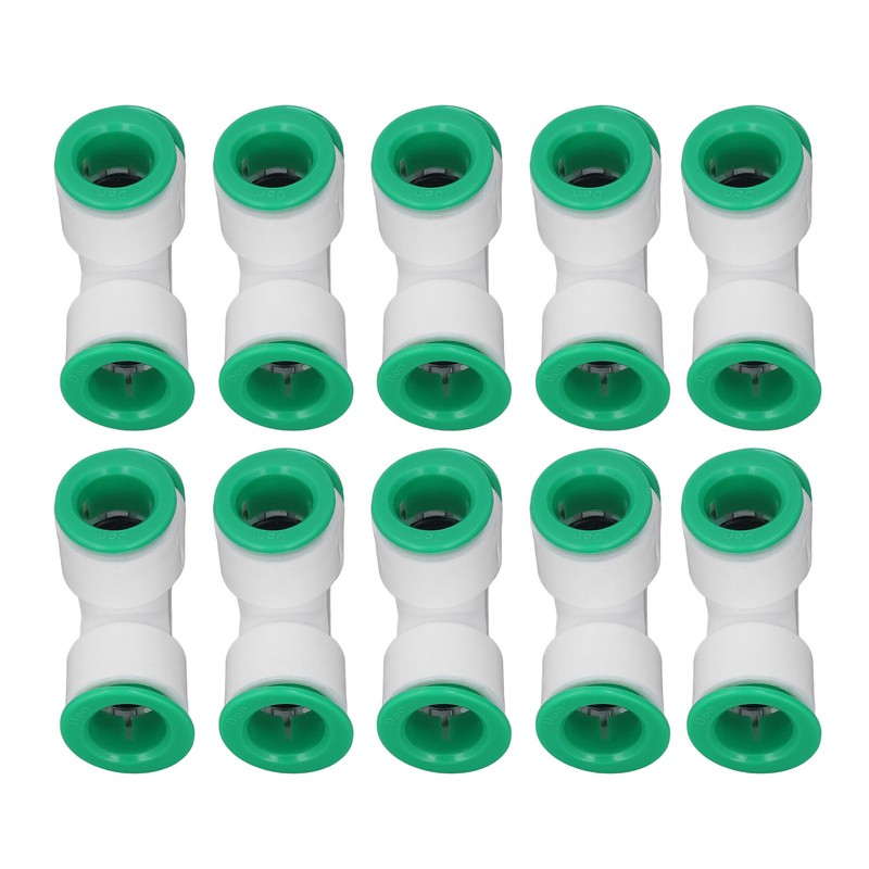 10Pcs Tee Connector 3 Way Quick Connect Push Water Pipe