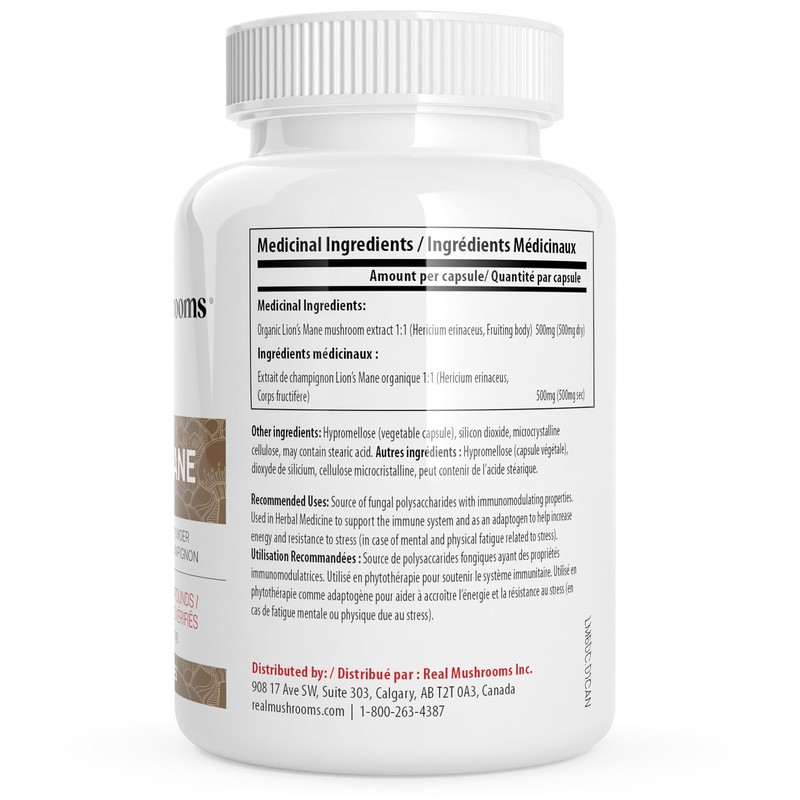 Real Mushrooms Real Mushrooms Lions Mane Capsules- Organic Mushroom Extract