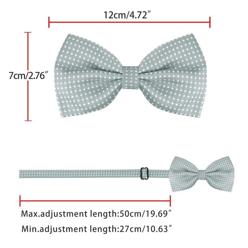 Allegra K One-Touch Bowtie, Polka Dot Pattern, Adult, Formal Bowtie,