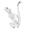 Coffee Spoon Holder Elegant Swan Shaped Alloy Mirror Polish Rich