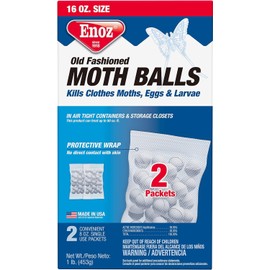 Enoz E67.10 Old Fashioned Moth Balls, 1 lb, White