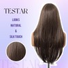 testar Long Dark Brown Straight Wigs With Bangs Long Brown