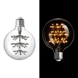 BRITENWAY Decorative Globe Led Bulb G30, E26 Base, 2200K 3W Vintage LED Non-Dimmable Starry Light Bulb - Commercial Outdoor, Patio, Garden, Party, Christmas Decoration, Pendant Light Globe Lamp