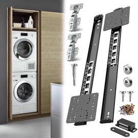 Pocket Door Slides,Sliding Hidden Door Track, Pocket Door Hardware,for Cabinet and Inset Door,Included The Slides and The Hinges (4, 16 inch)