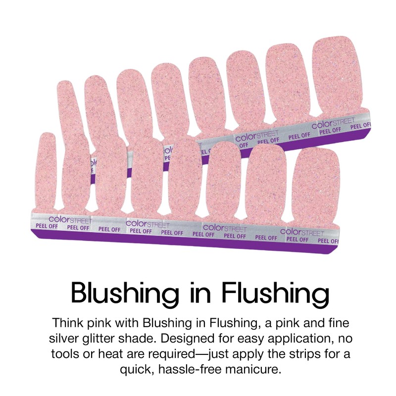 Color Street Blushing in Flushing Nail Strips