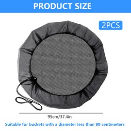 Pack of 2 Rain Butt Net, 95 cm, Adjustable Rain Butt Net, High-Quality Rain Butt Cover with Drawstring, Weatherproof Mosquito Protection, Rain Butt Cover, Protection from Leaves and Insects