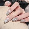 20Pcs Christmas Nail Charms Silver Snowflake Nail Rhinestones for Nails