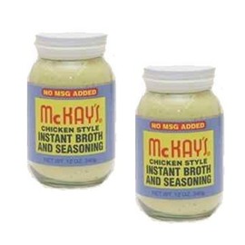 McKay's Chicken Style Instant Broth And Seasoning - No MSG Added - 12 OZ Jar (2-Pack)