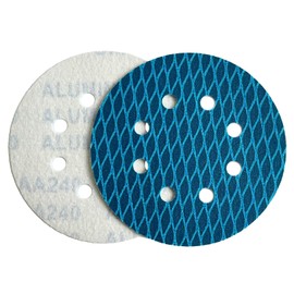 50pcs 5 inch Sanding Discs Hook and Loop Diamond Shape, Anti-Clogging Orbital Sander Sandpaper 240 Grit, Aluminum Oxide Sandpaper 8 Holes (240#)