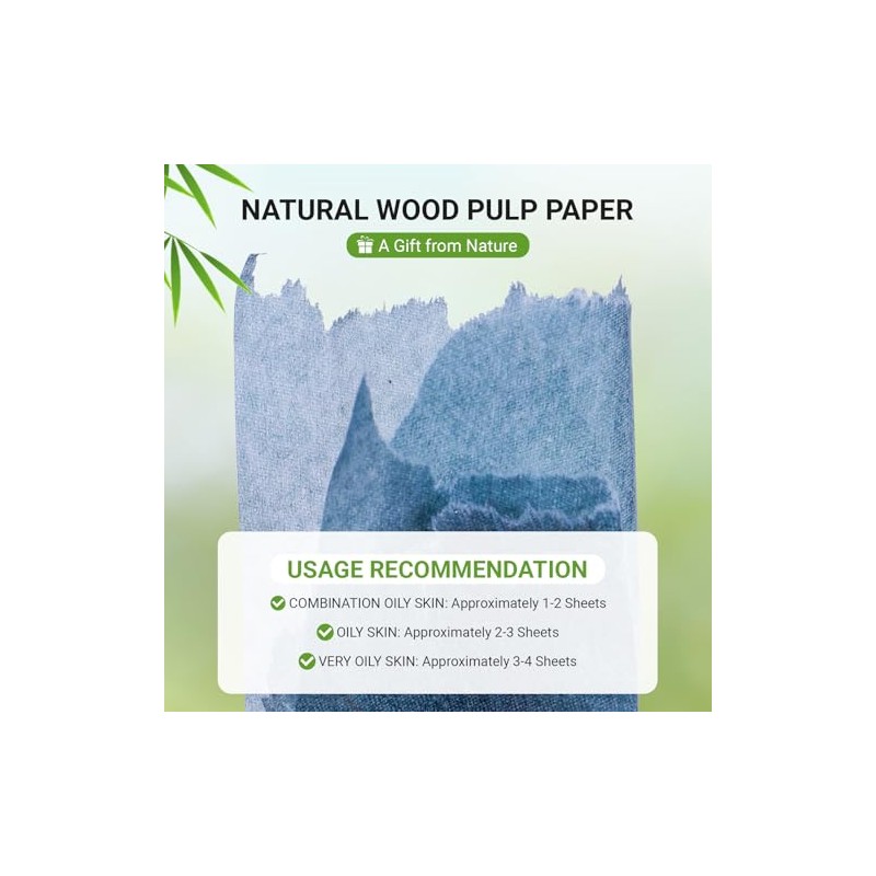 Oil Blotting Sheets - 1000 Sheets for Oily Skin Control