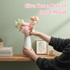 Unbreakable Vase for Flowers, Ceramic-Look Plastic Decorative Vase, Minimalist Style
