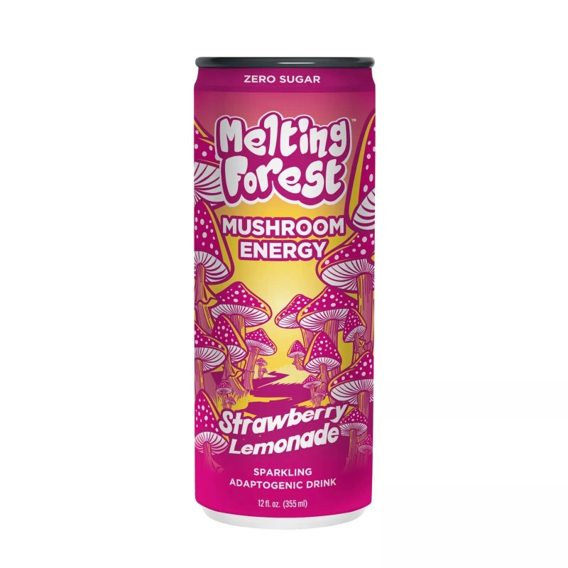 Melting Forest Sparkling Mushroom Energy Drink, 12 fl oz (Pack