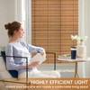DKTIE Wooden Blinds Pattern Decorative Window Privacy Film, Sun Blocking