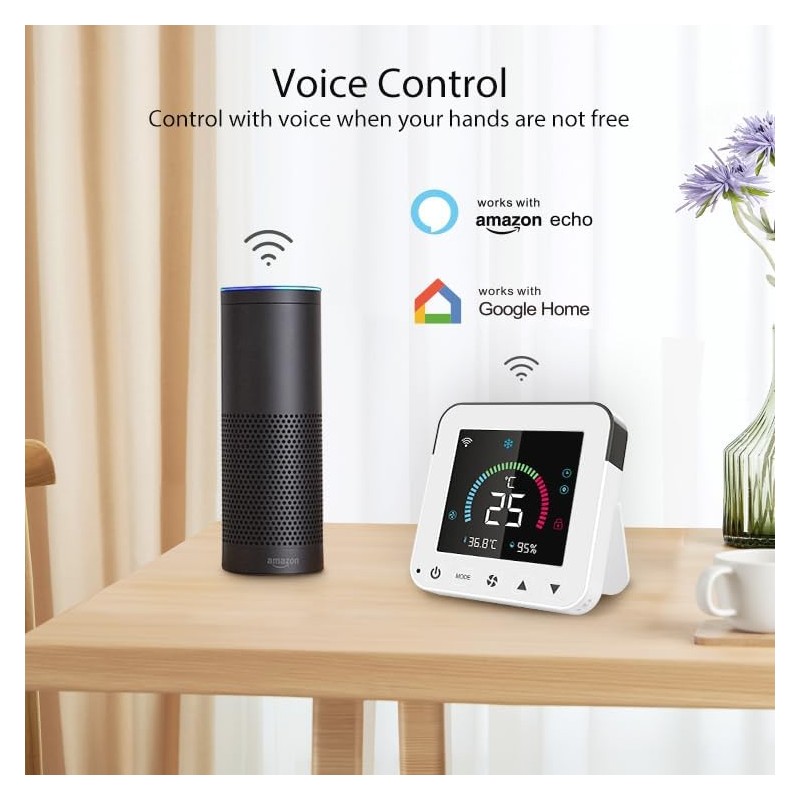 Smart Air Conditioner Controller, WenzhiIoT WiFi Thermostat for Mini-Split,Window,Portable AC&Heat
