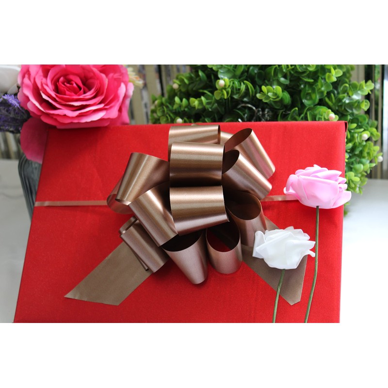 Pull Bows Brown Decorative Ribbon Bows for Gift Wrapping Presents