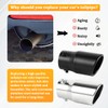 FALVFUN Car Exhaust Tip, 2.6" Inlet 3" Outlet 5.79" Length
