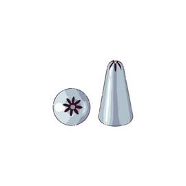Restaurantware Pastry Tek Piping Tip 1 Reusable Drop Flower Icing Tip - #225 Dent-Resistant Stainless Steel Pastry Tip Dishwasher-Safe Decorate Cupcakes Cakes or Cookies