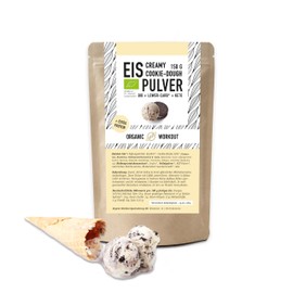 Lower-Carb* Cookie Dough Ice Mix - Creamy Ice Cream Sweetened with Erythritol, Organic, No Added Sugar, 2.5 g Useful Carbohydrates - Keto without Maltitol - Gluten Free, Organic - 150 g Organic