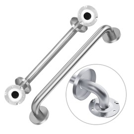 Handicap Grab Bars, 2 Pack 16 Inch Shower Grab Bar for Seniors, 304 Stainless Steel ADA Grab Bars for Bathtubs and Showers, Toilet, Safety Shower Handles for Elderly, Disabled, Injury (Brushed Nickel)