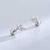 Sailor's Knot Small Cartilage Stud Earrings for Women 925 Sterling