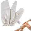 Guantes de masaje de seda cruda, guantes de ducha exfoliantes