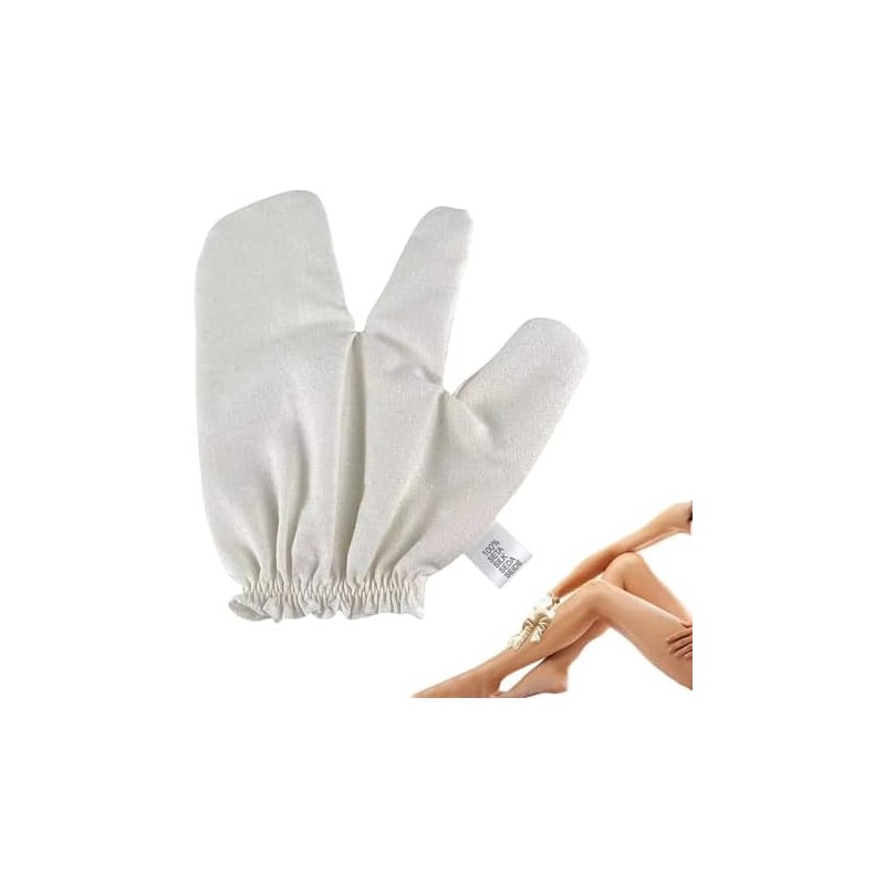 Guantes de masaje de seda cruda, guantes de ducha exfoliantes