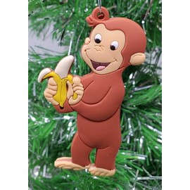 George The Monkey with Banana Ornament
