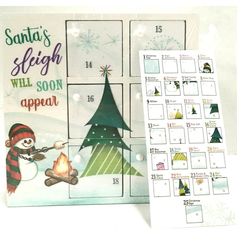 Precious Snowments Advent Calendar 191428, Snowman Cubed Holiday Countdown