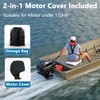 Jon Boat Cover Fit Alumacraft Jon 1648, 900D Marine Grade