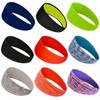 Unisex Outdoor Stretch Sports Headband - Sweat-Wicking & Absorbing for Running One Size/Grey Pattern 15ea