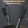 LED Hair Straightening Brush Negative Ion Adjustable Temperature Automatic Straight