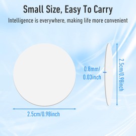 simarro Pack of 50 NFC Tags, Ntag215 Blank White NFC Cards with NFC Capability, Easy Written for Proarm Reading, 25 mm Round NFC Chip Compatible with NFC Enabled Mobile Phones and Devices (no Glue)