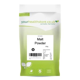 yourhealthstore Premium Malt Powder (Non diastatic) 500g, Malted Flour, adds Flavour, Sweetness and Colour to The Crust in Bread, Vegan (Recyclable Pouch)