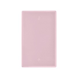 Kigai Solid Pink Blank Wall Plate Cover, Unbreakable Unused Outlet Cover, Decorative Cover Standard Size 4.53" x 2.76" Screws Included - 1 Pack