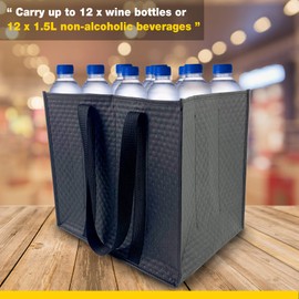 Bottle Bag Compartments for 12 x Bottles. Divider Partitions Suitable for 12 x 1.5 litre Bottles, Jars, Tins, Vials and Containers.