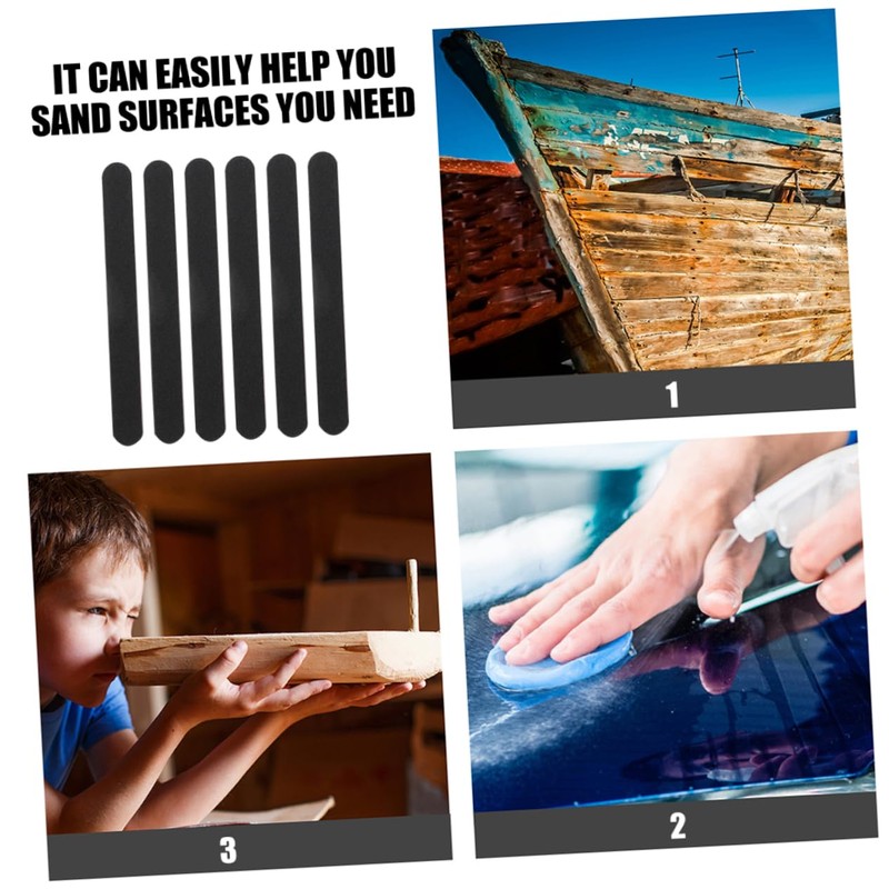 Mobestech 24pcs Multi-Purpose Sanding Sticks for Model Craft and Polishing