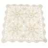 Yizunnu Vintage Hand Crochet Lace Doily Square Cotton Table Cover