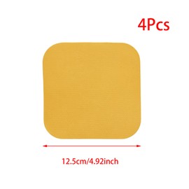 YUYUDEHM 4 Pack Rubber Jar Opener Pads, Rubber Jar Opener Gripper Pad, Non Slip Heat Insulation Silicone Square Jar Openers (Yellow/Blue/Red/Purple)