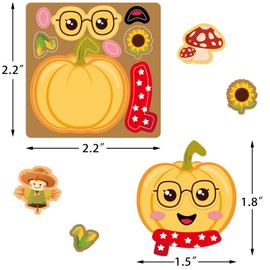 Pumpkin Stickers for Kids Make Your Own Pumpkin Sticker Fall Autumn Rolled Scene Stickers 200 Pcs for Classroom Home School Party