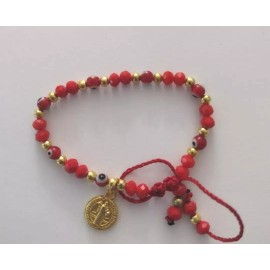 Evil Eye San Benito Bracelet for Baby Protección Para El Bebé Evil Eye Benito.Red Color