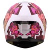 LS2, RAPID III POPPIES II Integral Motorcycle Helmet White Pink