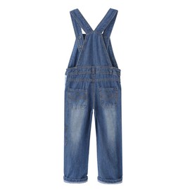 GRANDWISH Boys Girls Dungarees Blue Denim Bib Overalls 8 Years