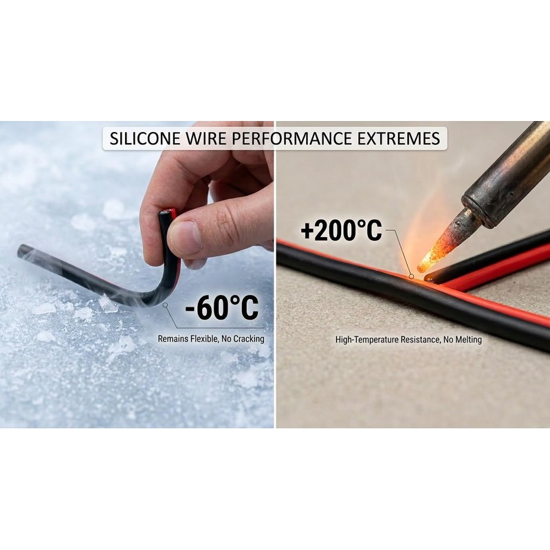 EvZ 18 AWG Silicone Wire 33ft, Ultra Flexible 2 Conductor