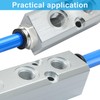 Aracombie 5 Way 7 Port Air Compressor Manifold Block, Aluminum