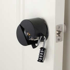 Door Handle Lock, Door Knob Lock Out Device,Cover to Disable The Doorknob/Faucet/Valve, Prevents Turning of Door Knob and Access to Keyhole, Prevents Operating The Knob (Password hanging lock)